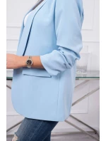 Bunda s klopami elegantná modrá Bunda s klopami elegantná modrá