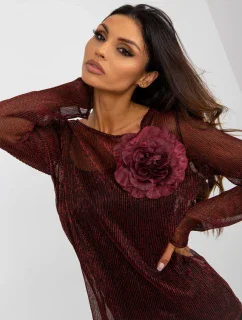 Dámska blúzka s tielkom LK KMPL 506635.54P čierna a červená - FPrice