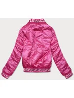 Ružová dámska bunda typu "bomber" (B8123-83)