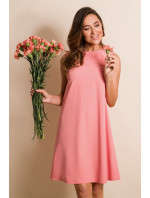 Štýlové šaty S157 Lososovo ružová