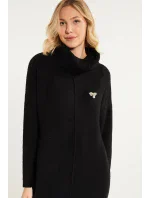 Dámske pletené šaty DREB610-020 Black - Monnari