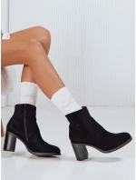 Dámske čierne semišové čižmy FashionStreet ZY1247