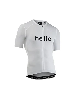 Cyklistické tričko NORTHWAVE Blade Hello Goodbye Jersey S/s, biele
