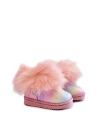 Dziecięce Botki Śniegowce Z Futerkiem Wielokolorowe Ariana