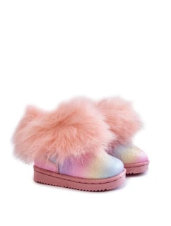 Dziecięce Botki Śniegowce Z Futerkiem Wielokolorowe Ariana