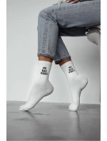 Dámske ponožky NO BAD VIBES White Dámske ponožky NO BAD VIBES White