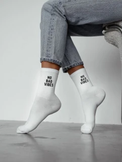 Dámske ponožky NO BAD VIBES White