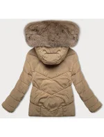 Dámska prechodná bunda voľného strihu J Style béžová (16M9181-62)