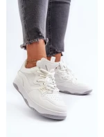 Sneakersy Damskie Na Platformie Białe Etnaria