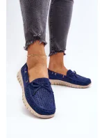 Dámské mokasíny s mašlí, tmavě modrá Reece Dámské mokasíny s mašlí, tmavě modrá Reece