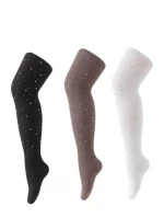 Bavlnené pančuchy s kryštálmi RA-56