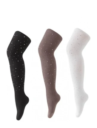 Bavlnené pančuchy s kryštálmi RA-56