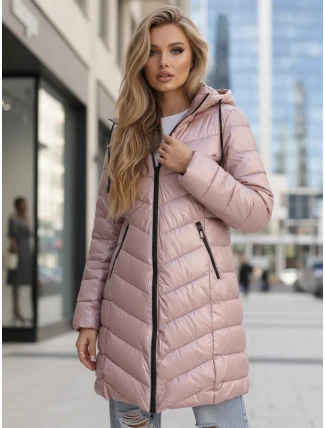 Dámska dlhá zimná prešívaná bunda FashionStreet TY5505 Dámska dlhá zimná prešívaná bunda FashionStreet TY5505