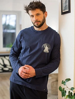 Pyžamo Key MNS 614 B26 s dlhými rukávmi, veľkosti M–2XL