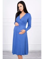 Šaty s výrezom pod prsiami z džínsoviny