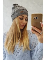 Čiapka s fleecom Patrycja K254 čierna+sivá Čiapka s fleecom Patrycja K254 čierna+sivá
