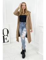 Dlhá pláštenka s kapucňou tiav