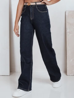Dámske široké džínsy tmavomodré FashionStreet UY2769