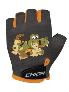 CHIBA COOL KIDS čierne krokodílie rukavice M