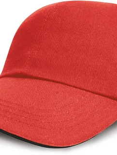 Result Headwear RC 024XP 6-panelová nízkoprofilová sendvičová čiapka 28.24XP červená/čierna