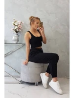 Súprava top+nohavice čierna