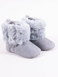 Yoclub Dievčenské topánky na suchý zips OBO-0188G-2800 Grey