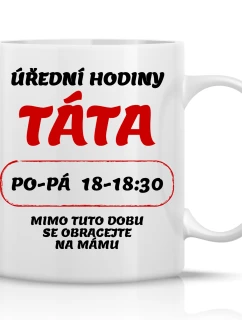 Otcove ranné hodiny - klasický biely keramický hrnček 300 ml