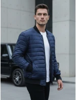 Pánska prešívaná bunda bomber navy blue FashionStreet TX4419