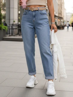 Dámske džínsové nohavice s opaskom FashionStreet UY2887