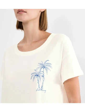 Nočné košele NDK X - SILK WHITE - TRIUMPH SILK WHITE - TRIUMPH