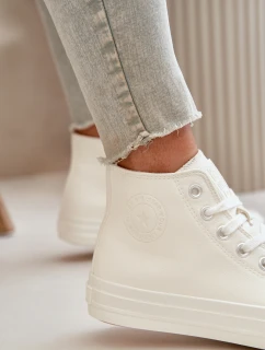 Dámske zateplené tenisky z eko kože White Big Star OO274932