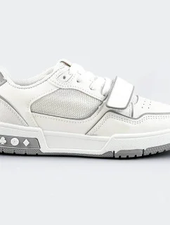 Bielo-šedé dámske dvojfarebné tenisky "adidasky" (AD-585)