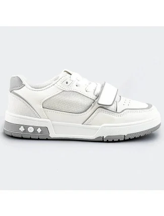 Bielo-šedé dámske dvojfarebné tenisky "adidasky" (AD-585) Bielo-šedé dámske dvojfarebné tenisky "adidasky" (AD-585)