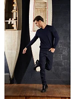 NEOBLU Sullivan Men Pánsky sveter s výstrihom do V 24.3987 deep black NEOBLU Sullivan Men Pánsky sveter s výstrihom do V 24.3987 deep black
