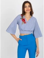 Blúzka LK BZ 506243.78 biela a tmavo modrá