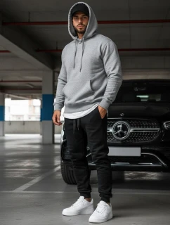 Pánske čierne tepláky FashionStreet UX2395