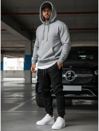 Pánske čierne tepláky FashionStreet UX2395