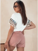 Dámske džínsové šortky CITYCHIC svetlo ružové FashionStreet SY0348