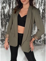 Dámska olivová bunda LEKONIK v jednej veľkosti FashionStreet PY0113