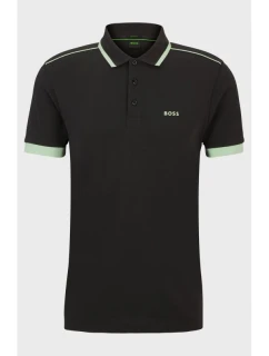 Pánske polo tričko BOSS Paddy 1 Charcoal regular fit black (50512995-016)