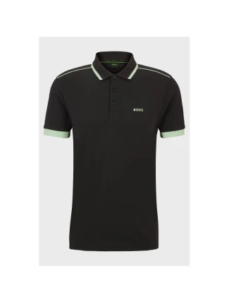 Pánske polo tričko BOSS Paddy 1 Charcoal regular fit black (50512995-016) Pánske polo tričko BOSS Paddy 1 Charcoal regular fit black (50512995-016)
