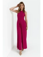 K184 Kombinéza so širokými nohavicami - slivka