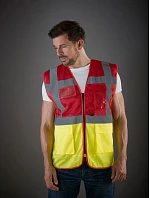 Yoko HVW 820 Hi-Vis sieťovaná bezpečnostná vesta 79.W820 hi vis oranžová/sivá Yoko HVW 820 Hi-Vis sieťovaná bezpečnostná vesta 79.W820 hi vis oranžová/sivá