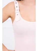 Šaty so zapínaním na ramienka púdrovo ružové