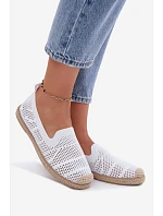 Dámske espadrilky zo sieťoviny v bielej farbe Candessa