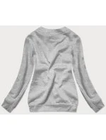 Šedá dámska tepláková mikina so sťahovacími lemami (W01-2)