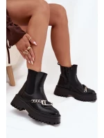 Dámske topánky na platforme s reťazou Black Marvella Dámske topánky na platforme s reťazou Black Marvella