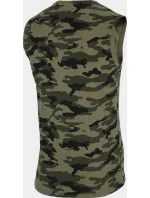 Pánske tričko bez rukávov D4L20 TSM306M Khaki zelená - 4F Pánske tričko bez rukávov D4L20 TSM306M Khaki zelená - 4F