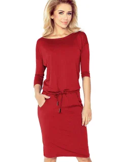 Bordó športové šaty model 4977922