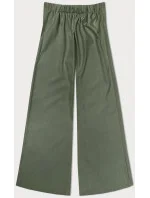 Elegantné široké dámske nohavice v khaki farbe (33575) Elegantné široké dámske nohavice v khaki farbe (33575)